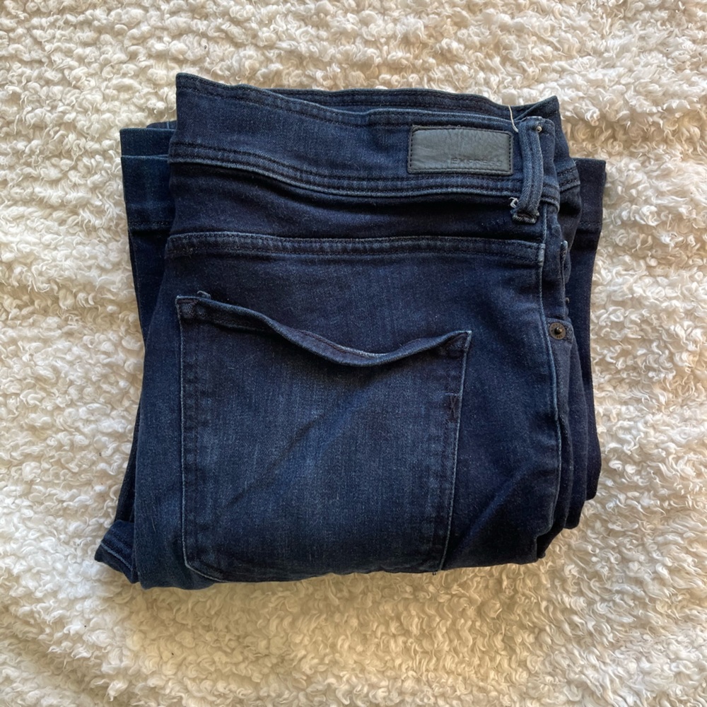 Express High Rise Bell Flare Jeans